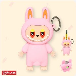 Pink Bunny Keychain Holder